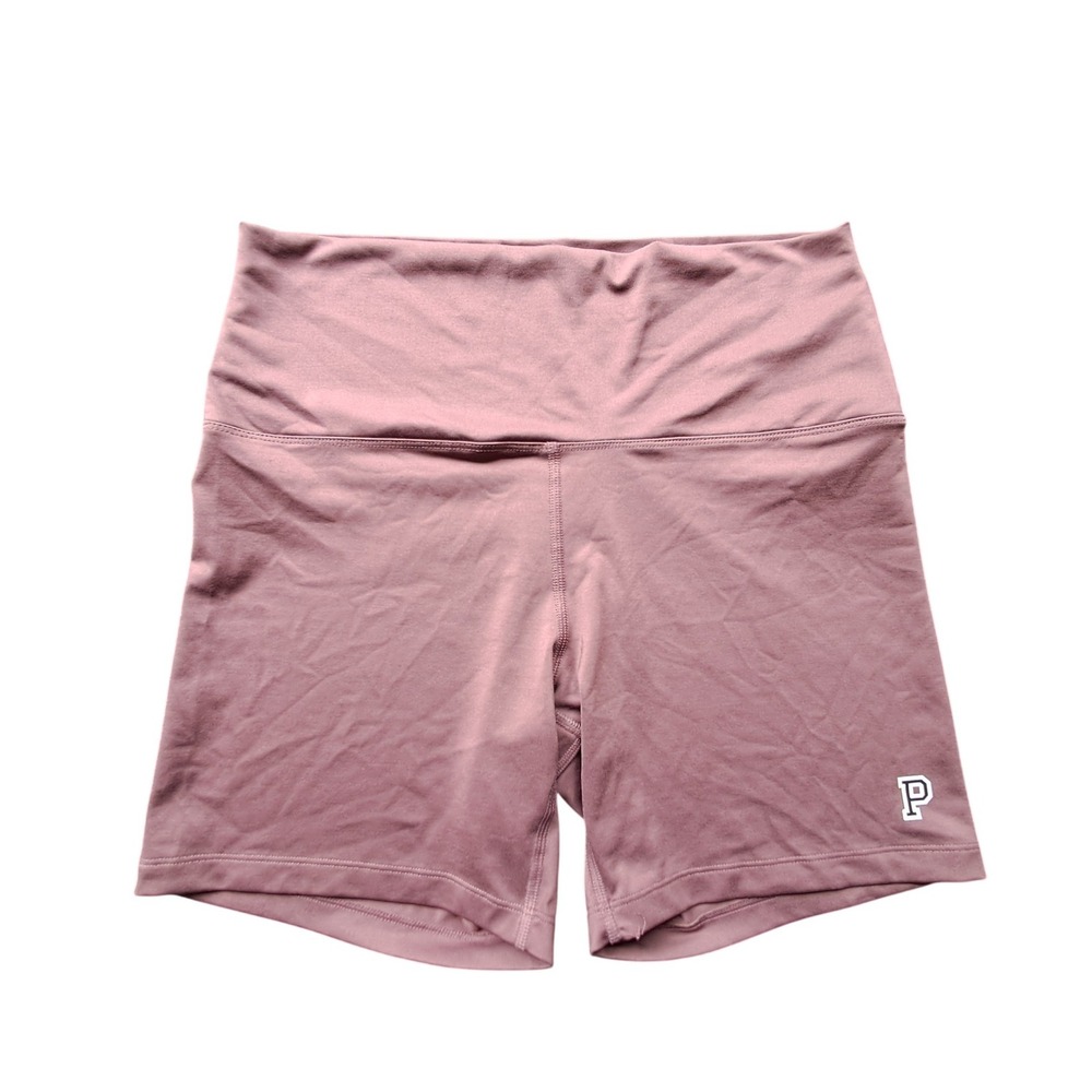 PINK Victoria's Secret Ultimate Bike Shorts Mauve High Waist Large 394274-619